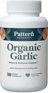 Suplemento Wholesome Organics Ajo orgánico sin olor 30 tab