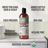 Aceite de girasol orgánico 100% puro J MAC BOTANICALS