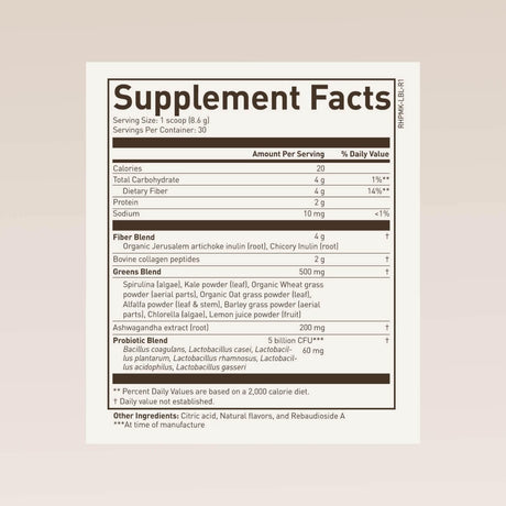Suplemento Morning Kick en polvo para digestión saludable
