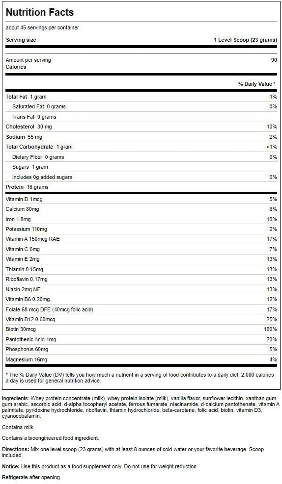 Proteína de Suero Original Swanson 2 lbs 4.5 oz 1035g Pack