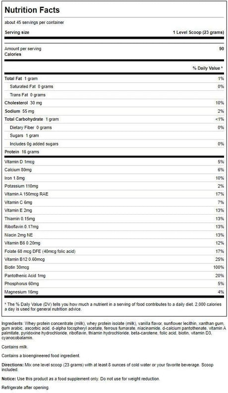 Proteína de Suero Original Swanson 2 lbs 4.5 oz 1035g Pack