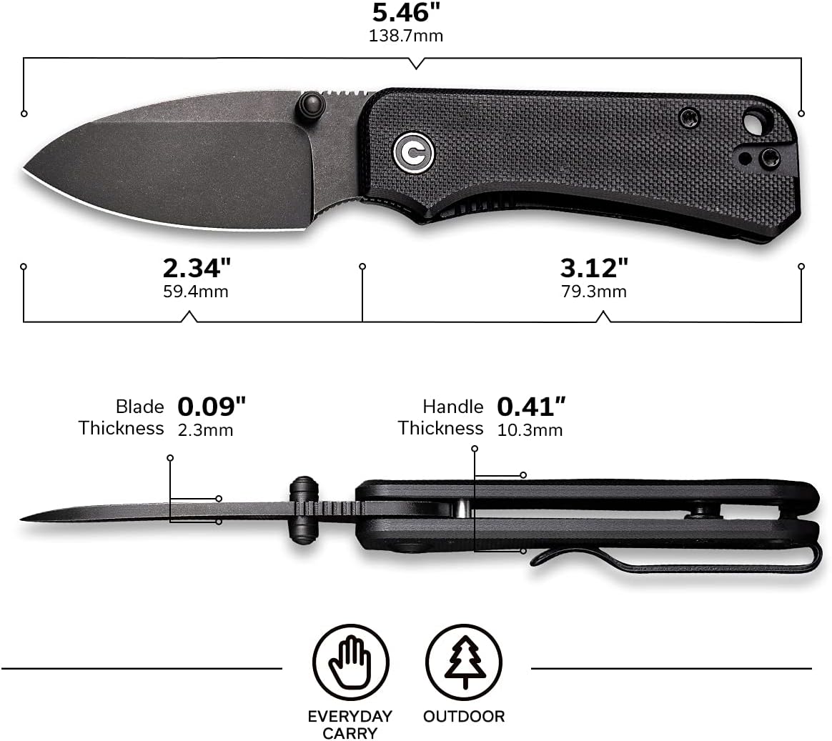 Cuchillo plegable de bolsillo para EDC con abridor de pernos