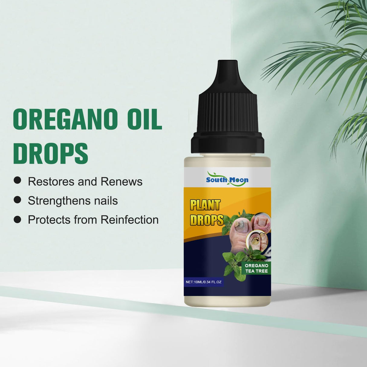 Aceite de orégano para uñas, tratamiento suave, 2pcs, 0.34 Fl.Oz