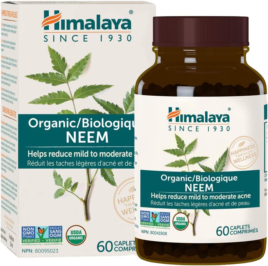 Suplemento Himalaya Organic Neem Alivio del acné 2 unidades