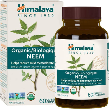 Suplemento Himalaya Organic Neem Alivio del acné 2 unidades