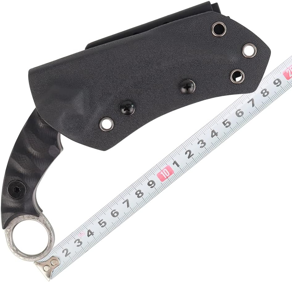 Cuchillo táctico de supervivencia de doble filo con funda