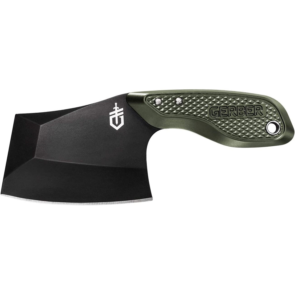 Cuchillo de hoja fija con funda, verde
