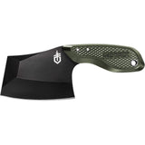 Cuchillo de hoja fija con funda, verde