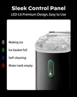 Máquina de Hielo Silonn, 33lbs, Auto-limpieza, Portátil