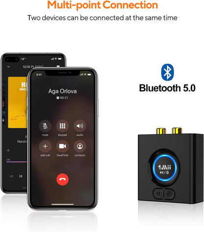 Adaptador Bluetooth 5.0 inalámbrico de música estéreo