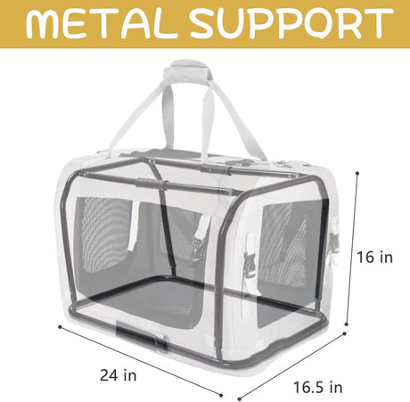Transportadora Suave Extra Grande para Mascotas - 24x16.5x16