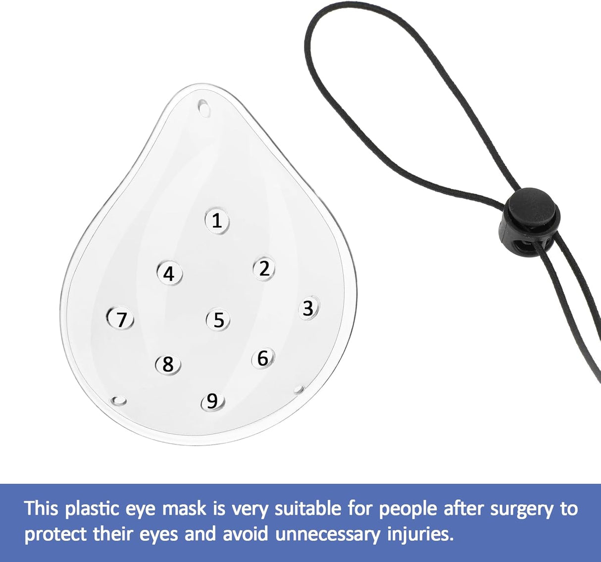 Parches Oculares Transparentes con Correa Ajustable - 2 Pcs