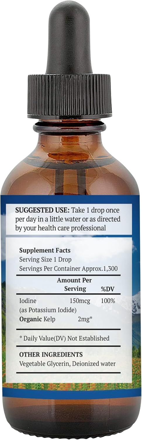 Solución de Yodo Líquido 0.3% 2oz - Kelp Orgánico Vegano Kosher