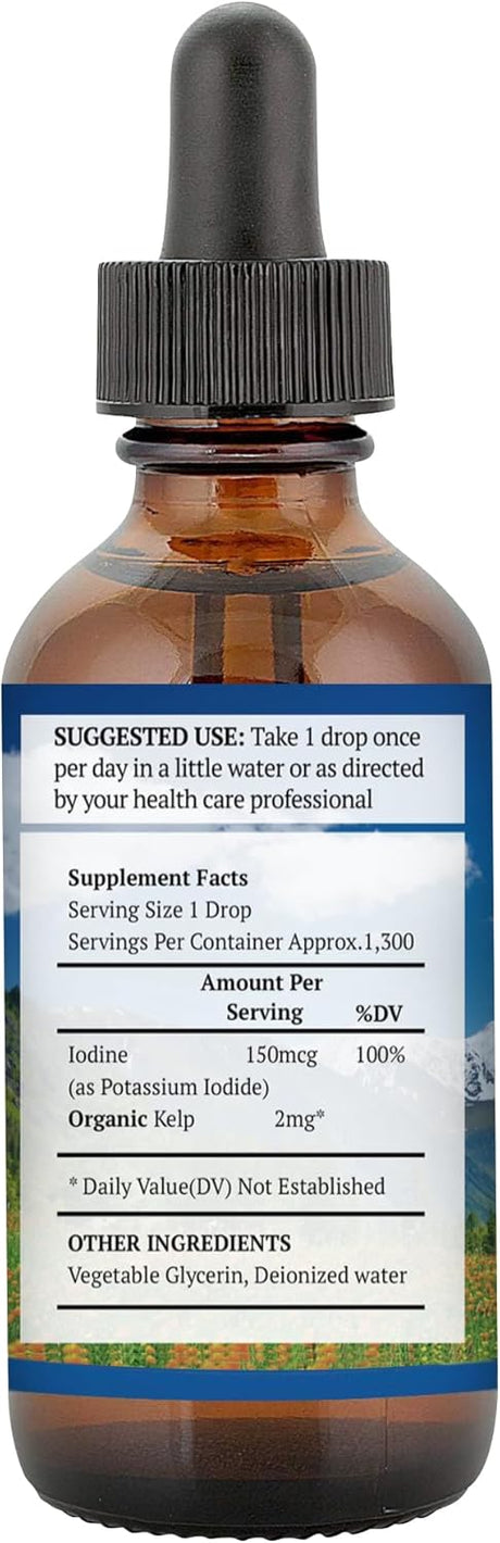 Solución de Yodo Líquido 0.3% 2oz - Kelp Orgánico Vegano Kosher