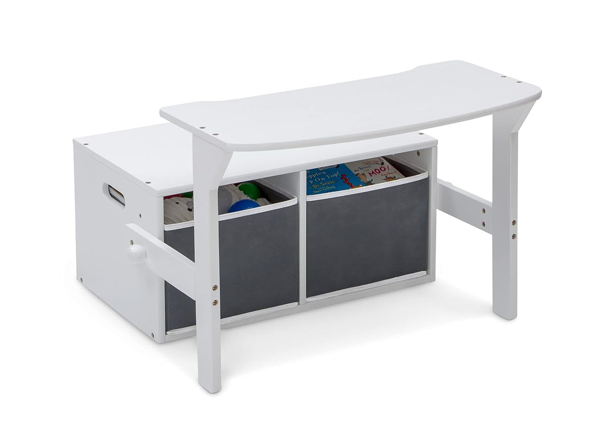Banco de actividades convertible para niños color blanco