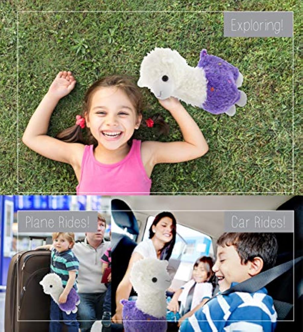 Peluche de llama, color morado brillante, para niños