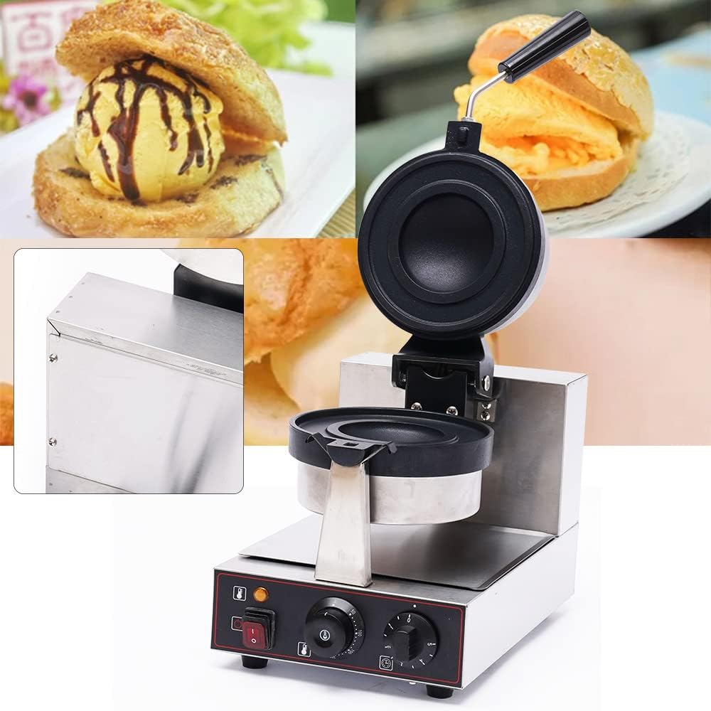Máquina de Waffles LYNICESHOP, Placas Antiadherentes, Control T.