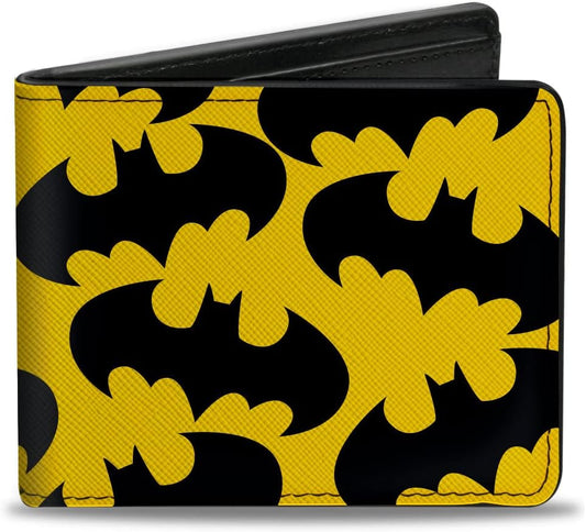 Cartera Bifold Vegana de Batman con Señal de Murciélago