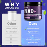 Suplemento NAD+ - Nicotinamida Ribosida, Resveratrol, NR