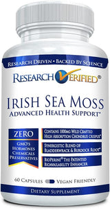 Irish Sea Moss, Research Verified, Prebiotics, 60 Cápsulas