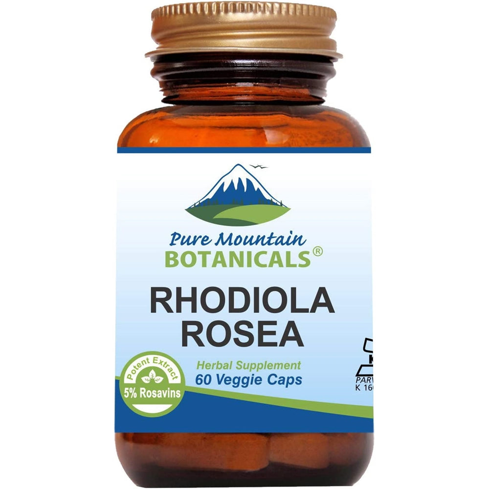 Suplemento Rhodiola Rosea 60 cápsulas veganas Kosher  250 mg