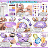 Geode Agate Coaster Silicone Epoxy Resin Molds 11 Shapes Assortment 1.4inch-5.2inch for Polymer Clay Craft Soap Jewelry Making Concrete Cement