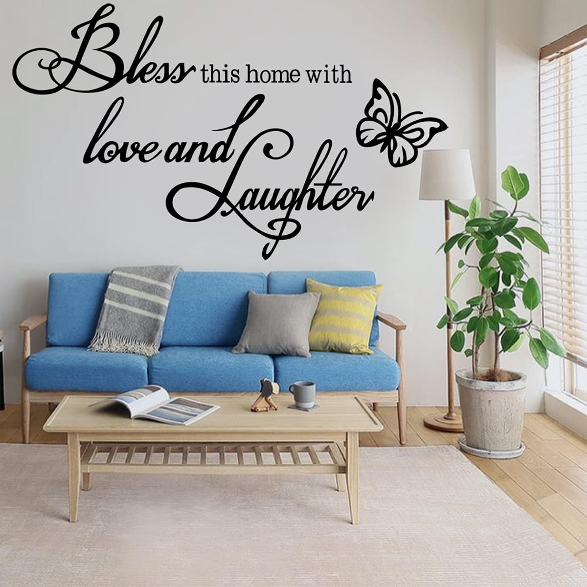 Vinilo Decorativo Bless This Home - Frases Inspiradoras