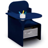 Escritorio con silla y compartimento para niños azul marino