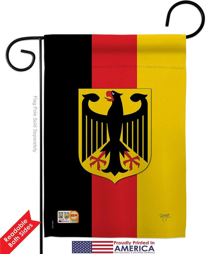 Nacionalidad Alemania Garden House Banderas Kit Regional Nación Internacional Mundo País Particular Área Pequeña Decorativa Patio Banner Doble Cara Hecho en Estados Unidos 28 X 40