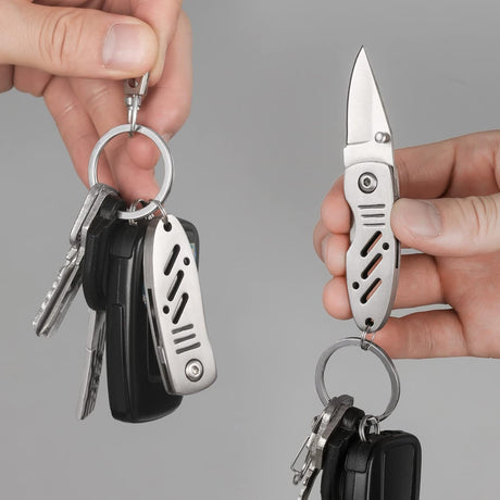 Mini cuchillo para colgarlo en llavero con bloqueo de forro
