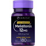 Suplementos Alimenticios Melatonina 12 mg de disolución