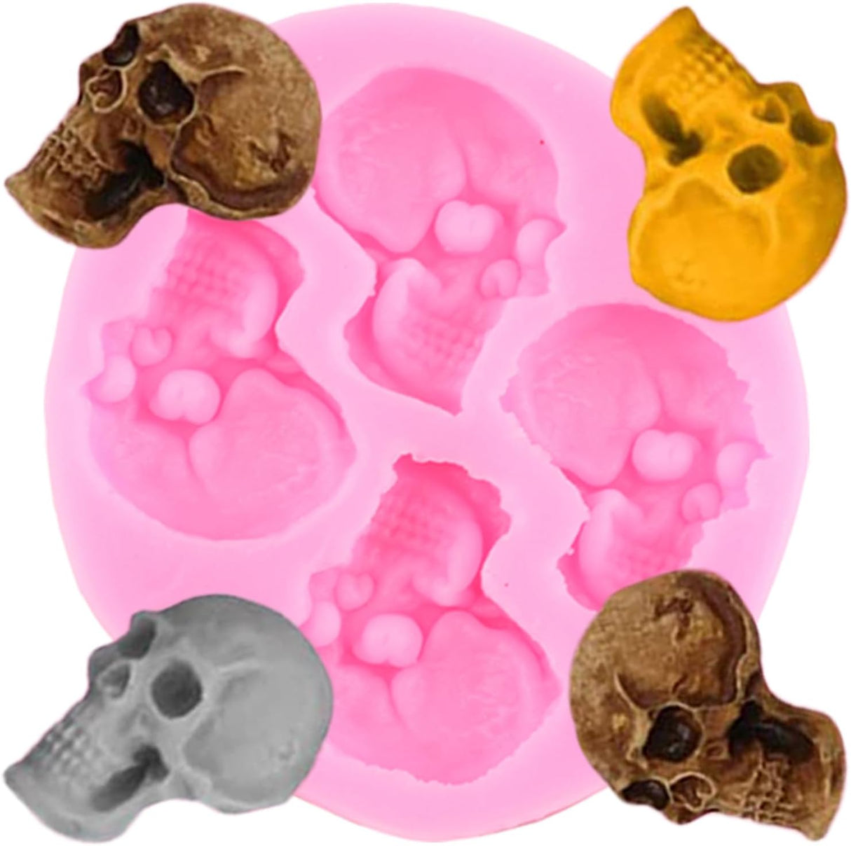 Moldes de Silicona Calavera 3D para Decorar Pasteles y Dulces