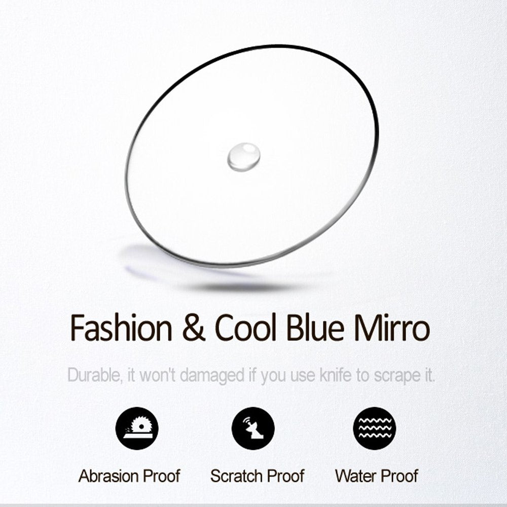 Reloj ultra delgado para mujer Esfera azul de cuarzo Oro
