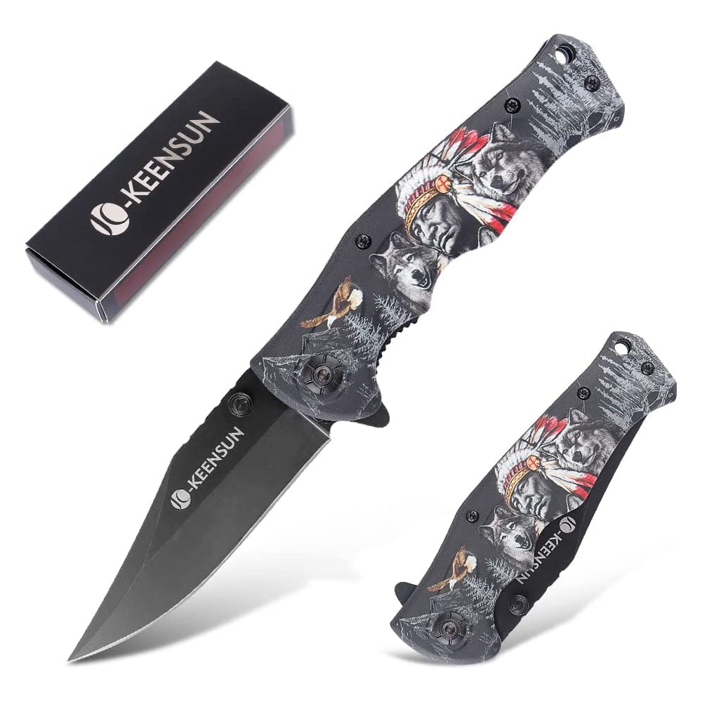 Cuchillo abatible, cuchillo de apertura asistida con resorte