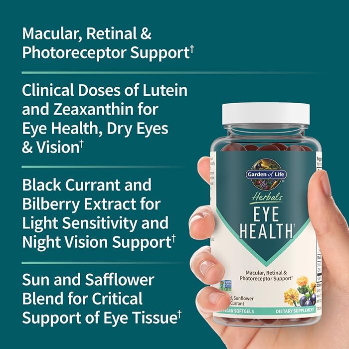 Suplemento de salud ocular con aceite de girasol y cártamo