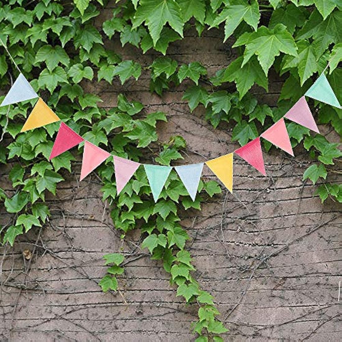 24 banderines multicolor Pennant banderines triangulares