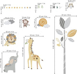 Decalmile Pegatinas de Pared Animales para Guardería
