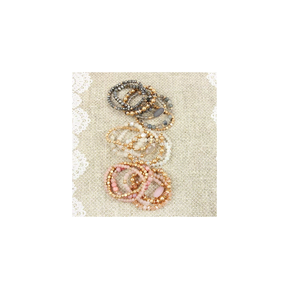Pulseras y tobilleras de cuentas de acrílico estilo bohemio