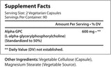 Suplemento Alpha GPC 300 mg - Mejora Cognitiva y Memoria