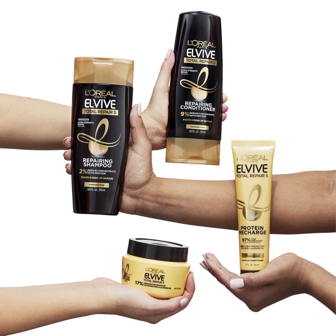 5 Champú reparador para cabello dañado con proteína.