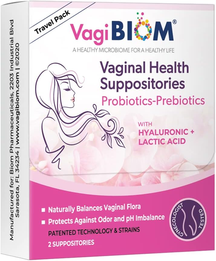 Probioitc Suppository Práctico paquete de viaje con 2 unidad