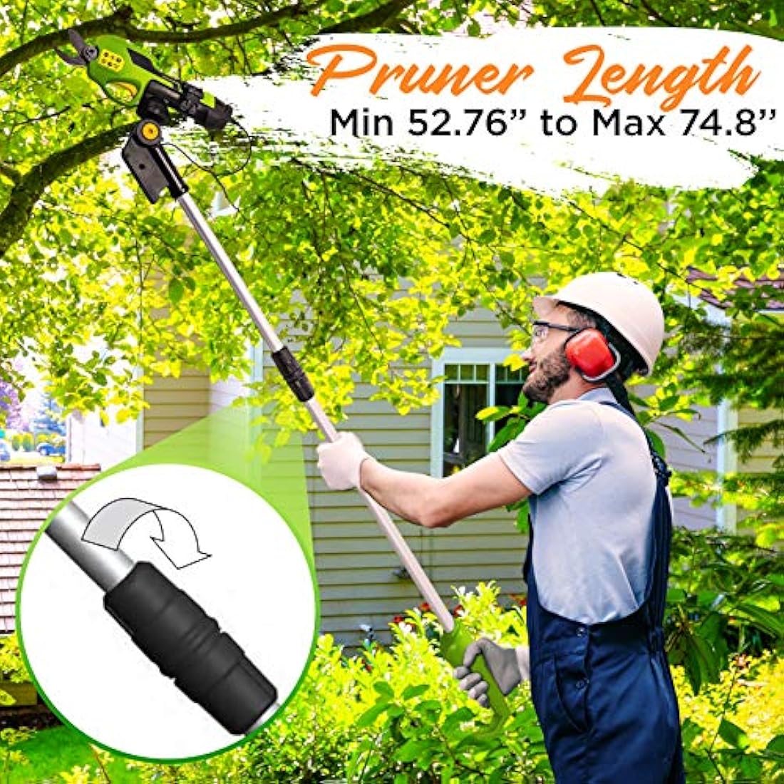 Podadora eléctrica inalámbrica con mango SERENELIFE PSPR190