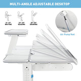 Escritorio y Silla Ajustables para Niños, Ergonómicos y con Cajón