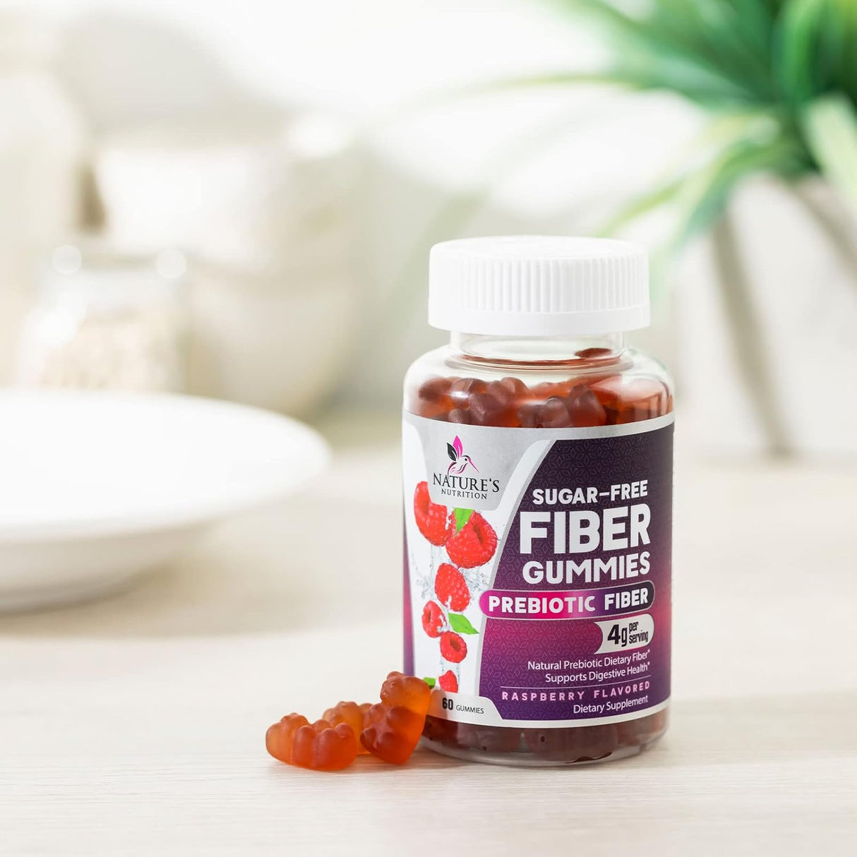 Suplemento de fibra sin azúcar para adultos Nature's Nutrition