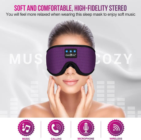 Máscara de Sueño MUSICOZY con Auriculares Bluetooth 5.2