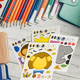 24 hojas de pegatinas Make-a-zoo sobre animales, gran zoo