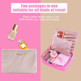 Bolsa de maquillaje de viaje fucsia Queboom