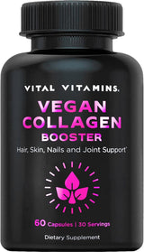 Vital Vitamins Refuerzo de colágeno vegano con ácido