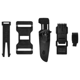 Cuchillo de hoja fija con funda, color negro