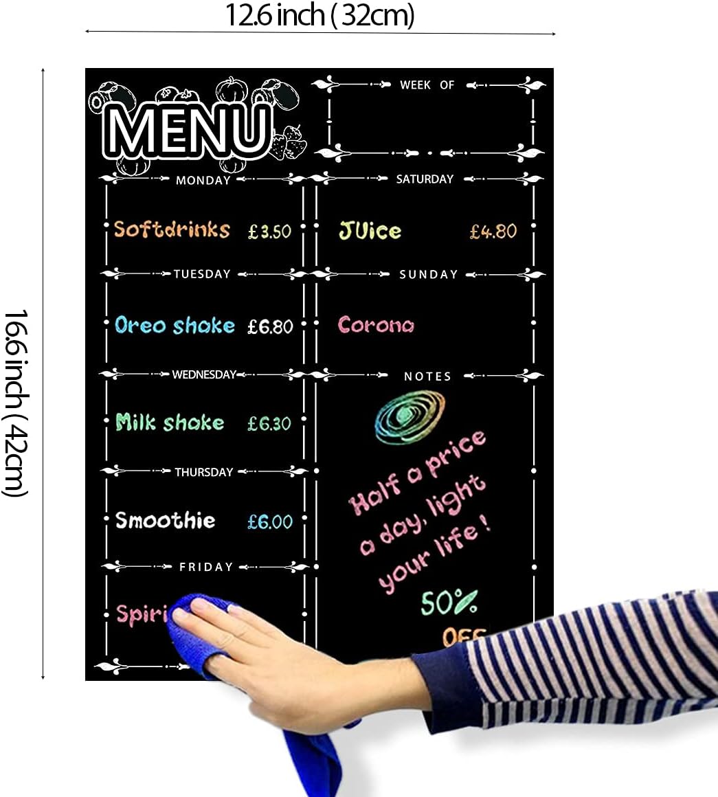 Pizarra de menú magnética para nevera planificador semanal